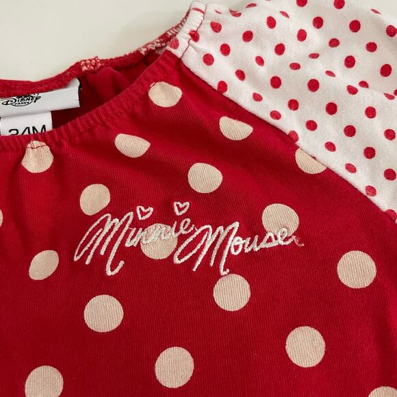 Disney Parks WDW Minnie Mouse Baby Girl 18-24mo One Piece Bodysuit Set of 2 - Picture 4 of 14